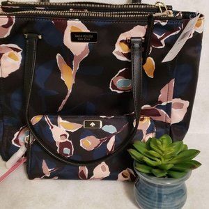 kate spade medium satchel dawn paper rose +Wallet
